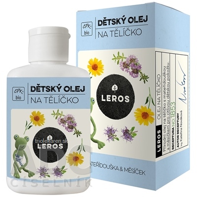 LEROS DETSKÝ OLEJ NA TELÍČKO s materinou dúškou a nechtíkom 1x100 ml