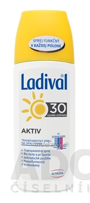 Ladival AKTIV SPF 30 Transparentný sprej na opaľovanie 1x150 ml