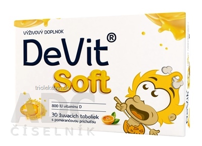 DeVit Soft žuvacie tobolky s pomarančovou príchuťou 1x30 ks