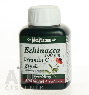 MedPharma ECHINACEA 100MG, VITAMÍN C, ZINOK tbl 100+7 zadarmo (107 ks)