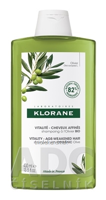 KLORANE SHAMPOOING a l'Olivier BIO šampón s olivovníkom, pre zrelé vlasy 1x400 ml