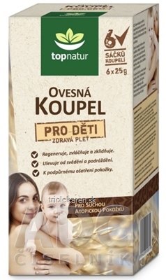 topnatur OVSENÝ KÚPEĽ PRE DETI 6 vrecúšok-kúpeľov, 6x25 g