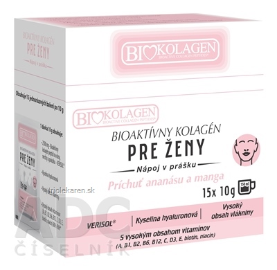 asp BIOAKTÍVNY KOLAGÉN PRE ŽENY nápoj v prášku, vrecúška 15x10 g (150 g)