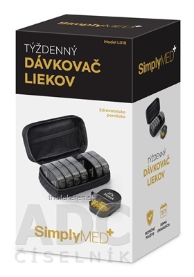 SimplyMED TÝŽDENNÝ DÁVKOVAČ LIEKOV cestovný, model L018, 1x1 ks