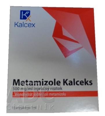 Metamizole Kalceks 500 mg/ml injekčný roztok sol inj 2500 mg/5 ml (amp.skl.hnedá) 10x5 ml