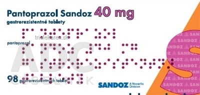 Pantoprazol Sandoz 40 mg Gastrorezistentné tablety 98 ks