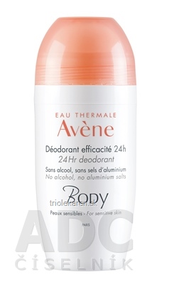 AVENE BODY DEODORANT efficacité 24h roll on deodorant pre citlivú pokožku 1x50 ml