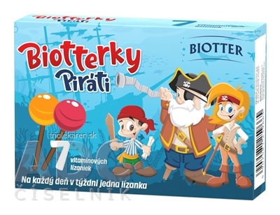 Biotterky Piráti vitamínové lízanky 7 ks