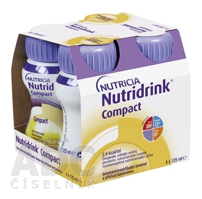 NUTRIDRINK COMPACT s banánovou príchuťou 4 x 125 ml