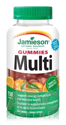 JAMIESON MULTI GUMMIES PRE DOSPELÝCH želatínové pastilky s pomarančovou príchuťou 1x150 ks