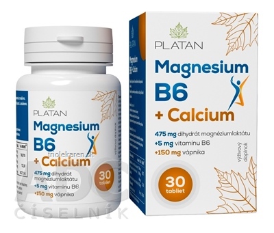 PLATAN Magnézium B6 + Calcium tbl 1x90 ks