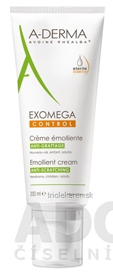 A-DERMA EXOMEGA CONTROL CREME ÉMOLLIENTE emolienčný krém 1x200 ml