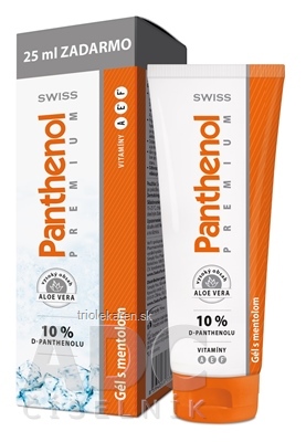 SWISS Panthenol PREMIUM Gél s mentolom 100+25 ml zadarmo (125 ml)