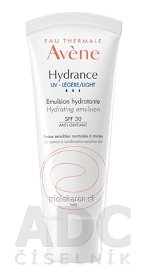 AVENE HYDRANCE UV-LÉGERE EMULSION SPF30 hydratačná emulzia SPF30 1x40 ml