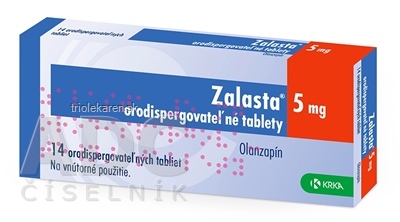 Zalasta 5 mg orodispergovateľné tablety Orodispergovateľné tablety 14 ks