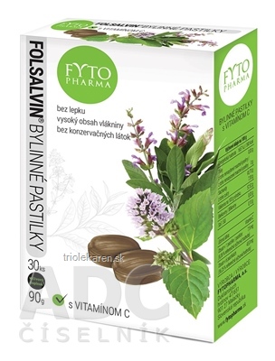 FYTO Folsalvin bylinné pastilky s vitamínom C 1x30 ks