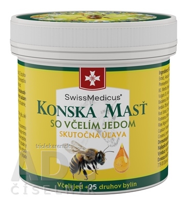 SwissMedicus KONSKÁ MASŤ SO VČELÍM JEDOM 25 druhov bylín 150 ml