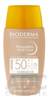 BIODERMA Photoderm NUDE Touch SPF 50+ tónovací fluid veľmi svetlý (inov. 2022) 1x40 ml