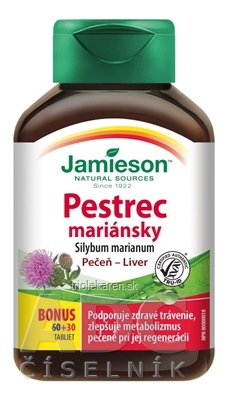 JAMIESON PESTREC mariánsky tbl (Silybum marianum) 60+30 zadarmo (90 ks)