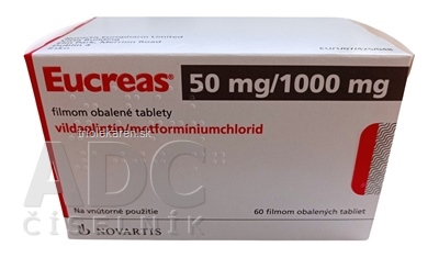 Eucreas 50 mg/1000 mg filmom obalené tablety 60 ks