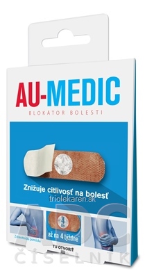 AU-MEDIC blokátor bolesti náplasti (crystal tape) 1x4 ks