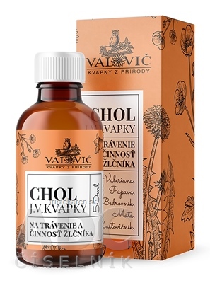 J.V. KVAPKY - CHOL na trávenie a činnosť žlčníka 1x50 ml