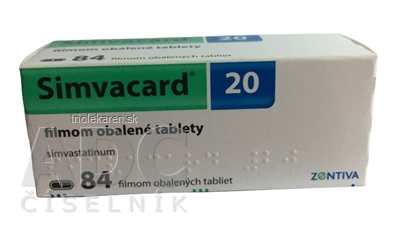 Simvacard 20 tbl flm 20 mg 1x84 ks