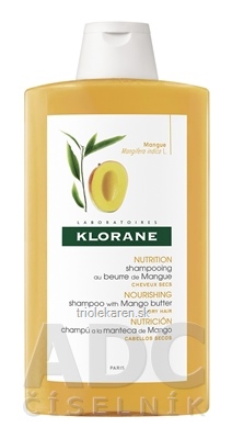 KLORANE SHAMPOOING AU BEURRE DE MANGUE šampón s mangovým maslom na suché vlasy 1x400 ml