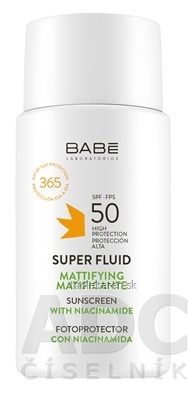 BABÉ SUPER FLUID OIL FREE SPF50 zmatňujúci fluid s ochr. faktorom všetky typy pleti 50 ml