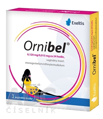 Ornibel 0,120/0,015 mg za 24 hodín Vaginálny inzert 3 ks