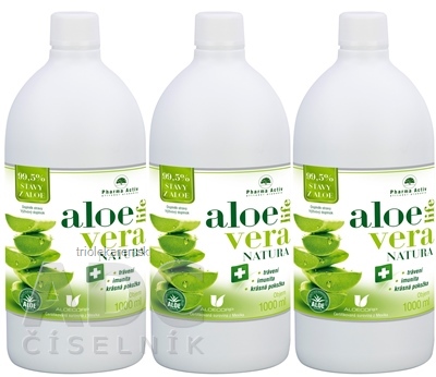 Pharma Activ AloeVeraLife NATURA AKCIA šťava z aloe 99,5% (2+1 zadarmo) 3x1000 ml (3000 ml