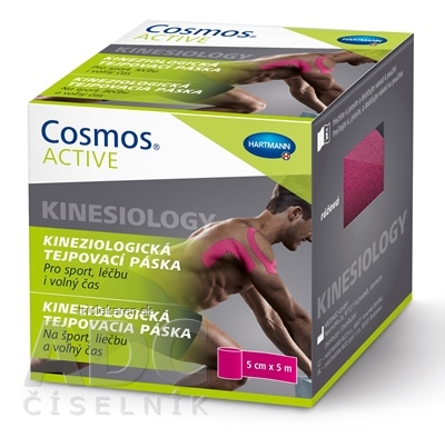 Cosmos ACTIVE Kineziologická tejpovacia páska ružová (5cm x 5m) 1x1 ks