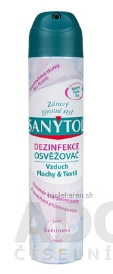 SANYTOL OSVIEŽOVAČ Vzduch sprej, kvetinová vôňa, 1x300 ml