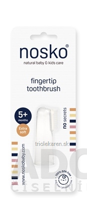 nosko fingertip toothbrush zubná kefka na prst silikónová extra mäkká od 5+ mesiacov 1 ks