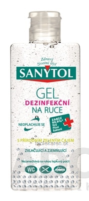 SANYTOL GÉL dezinfekčný na ruky s prírodným zeleným čajom 1x75 ml