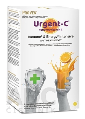 Pro-Ven Urgent-C Immune & Energy Intensive Daytime vrecúška so šumivým práškom 7 ks