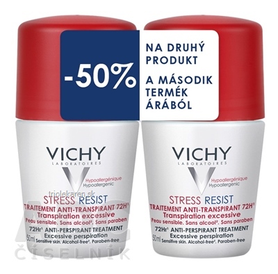 VICHY DEO STRESS RESIST 72H DUO antiperspirant 2 x 50 ml 1 set