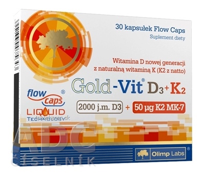 Gold-Vit D3+K2 cps 1x30 ks