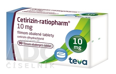 Cetirizin-ratiopharm 10 mg tablety 90 ks