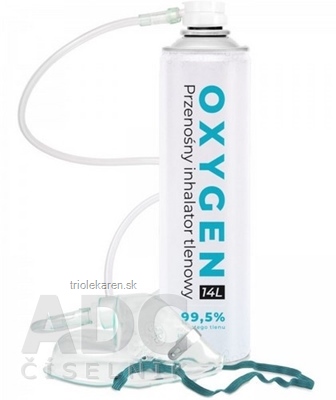 OXYGEN 99,5 % prenosný kyslíkový inhalátor 1x14 l