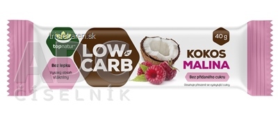 topnatur LOW CARB Kokos Malina tyčinka 1x40 g