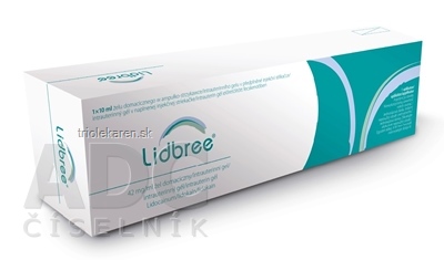 Lidbree 42 mg/ml intrauterinný gél gel itu (striek.inj.napl.+aplikátor) 1x10 ml