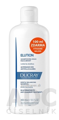 DUCRAY ELUTION Šampón DOUX EQUILIBRANT navracajúci rovnováhu vlasovej pokožke 400 ml