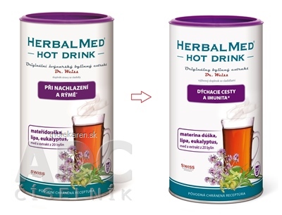 Dr.Weiss HERBALMED HOT DRINK dýchacie cesty a imunita čajovina 180 g