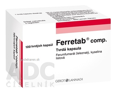 Ferretab comp. cps dur (blis.Al/PVC) 1x100 ks