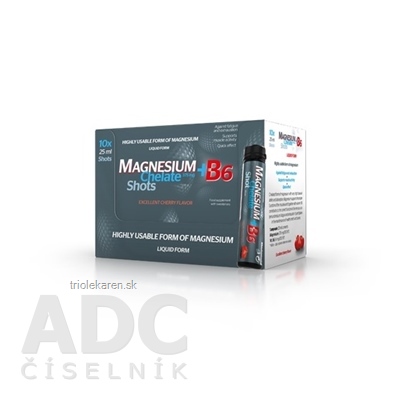 MAGNESIUM Chelate + B6 cherry SALUTEM ampulky na pitie s višňovou príchuťou 10 x 25 ml