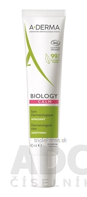 A-DERMA BIOLOGY CALM starostlivosť UPOKOJUJÚCA znižuje reaktivitu pleti 1x40 ml