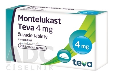 Montelukast Teva 4 mg žuvacie tablety tbl mnd (blister Al/Al) 1x28 ks