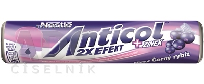 Nestlé ANTICOL ČIERNE RÍBEZLE pastilky (zinok, eukalyptus) 1x50 g