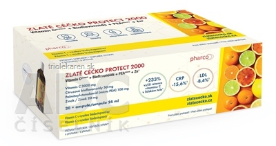 ZLATÉ CÉČKO PROTECT 2000 ampulky s príchuťou 20 x 25 ml